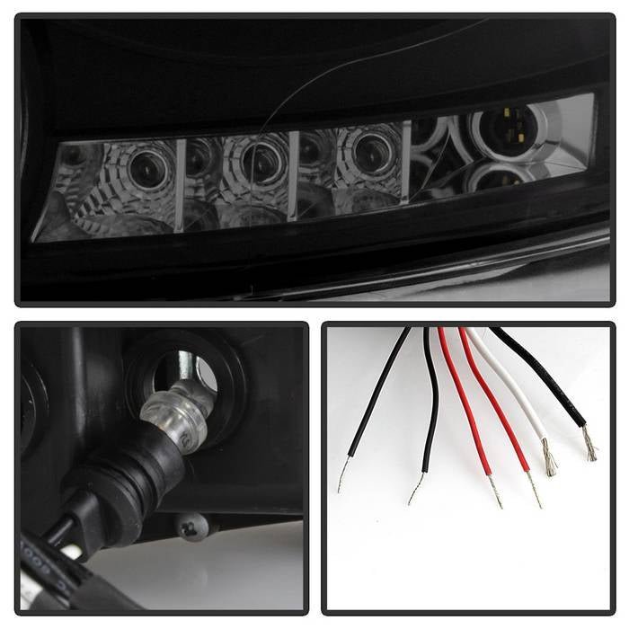 Dodge Ram 1500 06-08 / Ram 2500/3500 06-09 Projector Headlights - LED Halo - Black Smoke