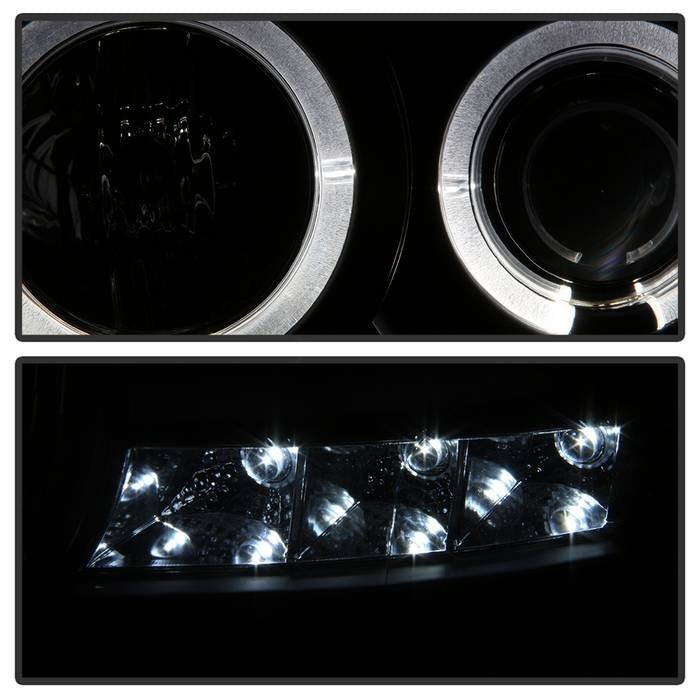 Dodge Ram 1500 06-08 / Ram 2500/3500 06-09 Projector Headlights - LED Halo - Black Smoke