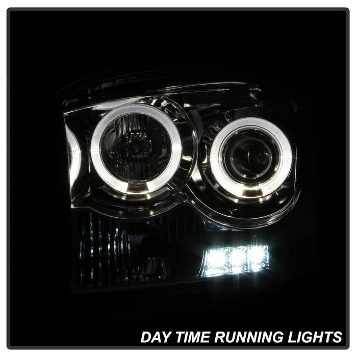Dodge Ram 1500 06-08 / Ram 2500/3500 06-09 Projector Headlights - LED Halo - Chrome