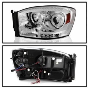 Dodge Ram 1500 06-08 / Ram 2500/3500 06-09 Projector Headlights - LED Halo - Chrome - Image 2