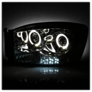 Dodge Ram 1500 06-08 / Ram 2500/3500 06-09 Projector Headlights - LED Halo - Chrome - Image 6