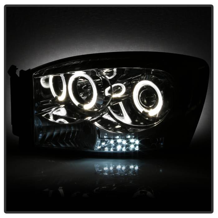 Dodge Ram 1500 06-08 / Ram 2500/3500 06-09 Projector Headlights - LED Halo - Chrome