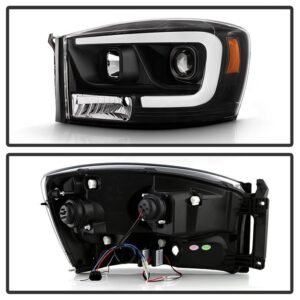 Dodge Ram 1500 2006-2008 / Ram 2500/3500 2006-2009  Equipped Headlights  - Black - Image 2