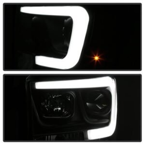 Dodge Ram 1500 06-08 / Ram 2500/3500 06-09  Projector Headlights - Light Bar DRL - Black - Image 7