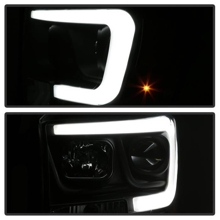 Dodge Ram 1500 06-08 / Ram 2500/3500 06-09  Projector Headlights - Light Bar DRL - Black
