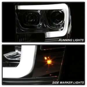 Dodge Ram 1500 06-08 / Ram 2500/3500 06-09 Projector Headlights - Light Bar DRL - Chrome - Image 9