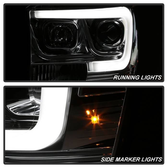 Dodge Ram 1500 06-08 / Ram 2500/3500 06-09 Projector Headlights - Light Bar DRL - Chrome
