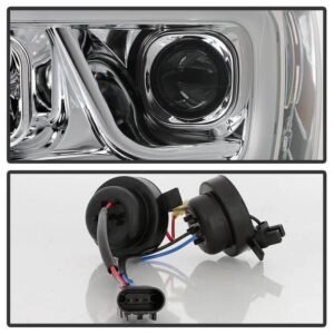 Dodge Ram 1500 06-08 / Ram 2500/3500 06-09 Projector Headlights - Light Bar DRL - Chrome - Image 3