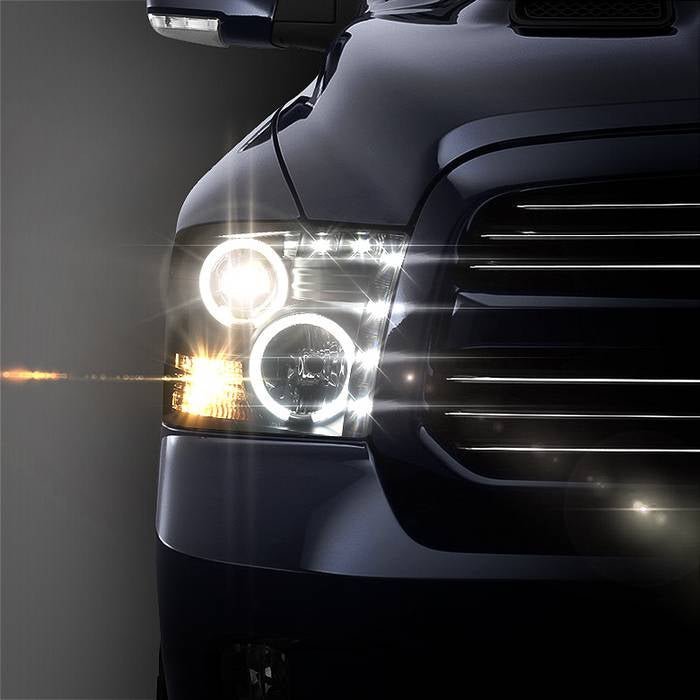Dodge Ram 1500 09-18 / Ram 2500/3500 10-19 Projector Headlights  - Black