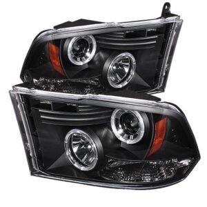 Dodge Ram 1500 09-18 / Ram 2500/3500 10-19 Projector Headlights - LED Halo - Black - Image 1