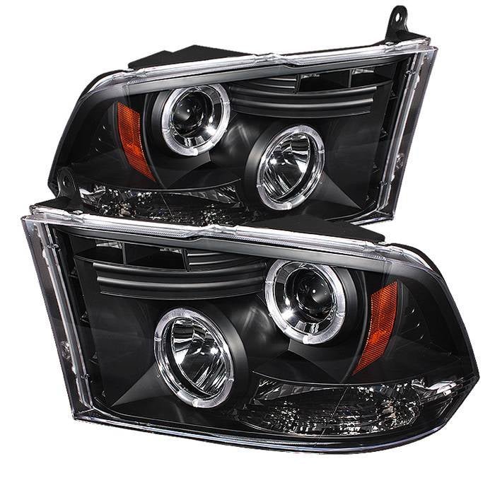 Dodge Ram 1500 09-18 / Ram 2500/3500 10-19 Projector Headlights - LED Halo - Black