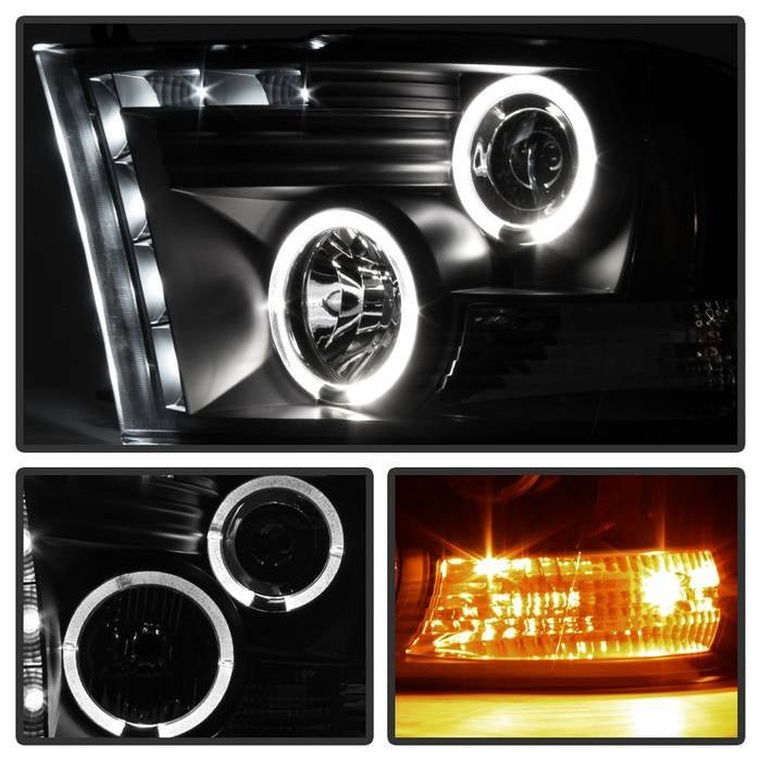 Dodge Ram 1500 09-18 / Ram 2500/3500 10-19 Projector Headlights - LED Halo - Black