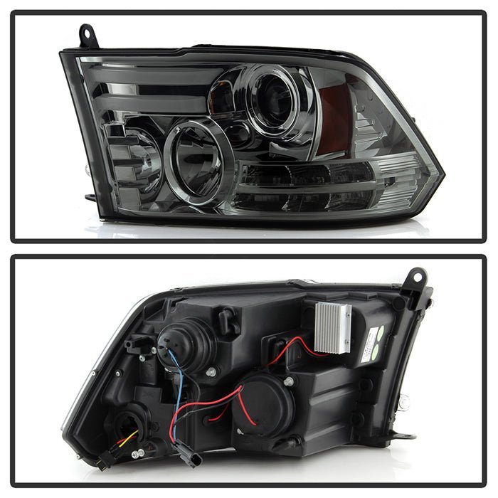 Dodge Ram 1500 09-18 / Ram 2500/3500 10-19 Projector Headlights Smoke