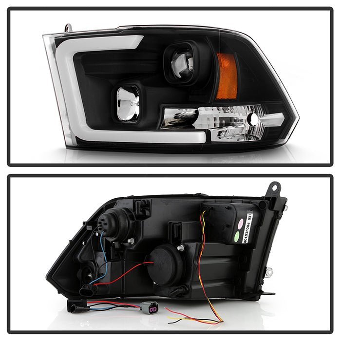 Dodge Ram 1500 2009-2018 / Ram 2500/3500 2010-2019 Projector Headlights Black