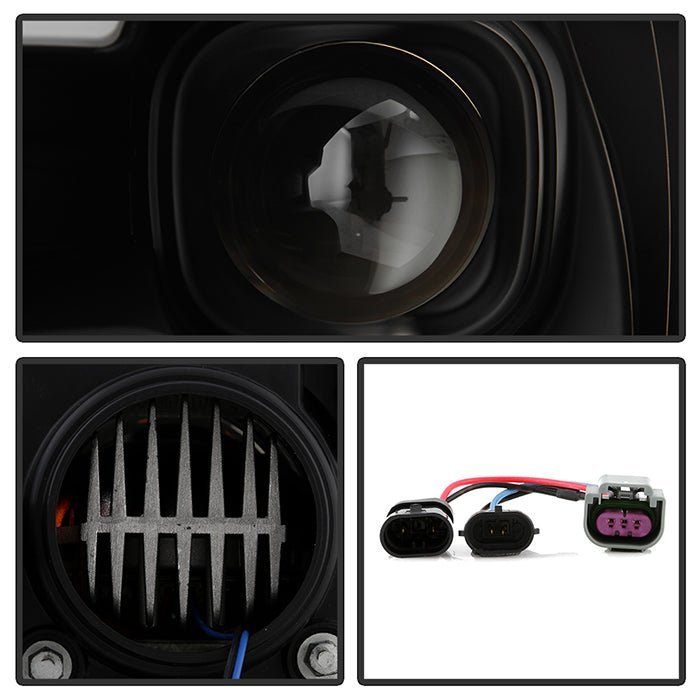 Dodge Ram 1500 2009-2018 / Ram 2500/3500 2010-2019 Projector Headlights Black