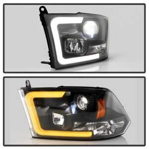 Dodge Ram 1500 2009-2018 / Ram 2500/3500 2010-2019 Projector Headlights Black - Image 9
