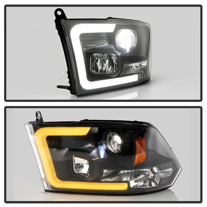 Dodge Ram 1500 2009-2018 / Ram 2500/3500 2010-2019 Projector Headlights Black