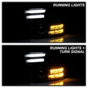 Dodge Ram 1500 13-18 / Ram 2500/3500 13-19 Projector Headlights - Light Bar DRL - Black - Image 10