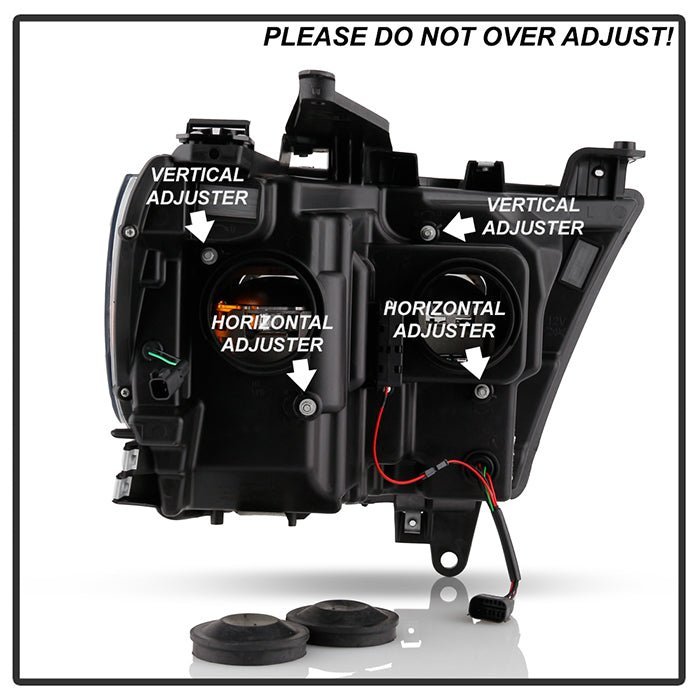 Dodge Ram 1500 2019-2020 Projector Headlights - Sequential Turn Signal  - Black
