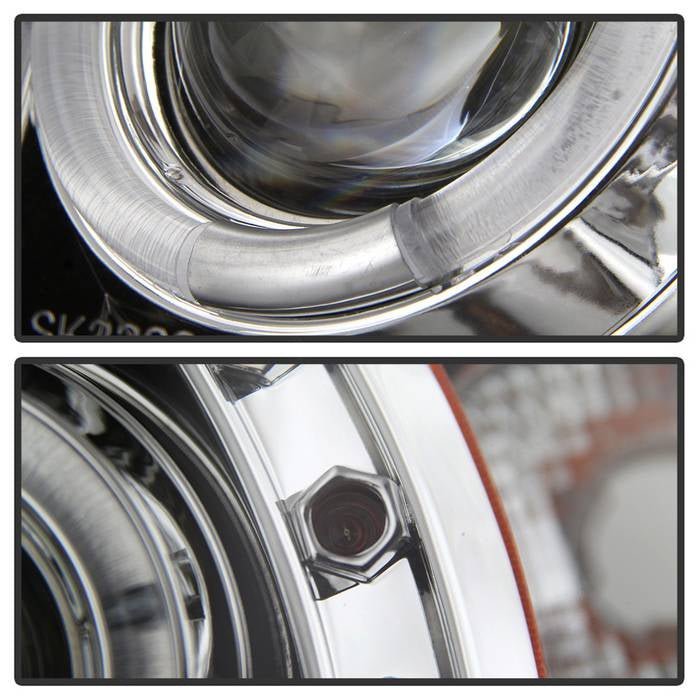 Dodge Ram 1500 94-01 / Ram 2500/3500 94-02 / 99-01 Ram Sport - Projector Headlights - LED Halo - Chrome