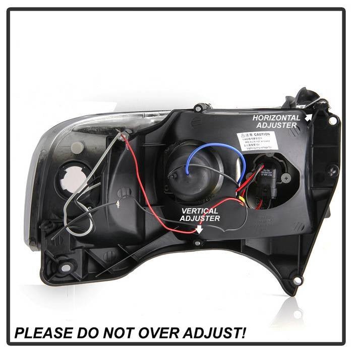Dodge Ram 1500 94-01 / Ram 2500/3500 94-02 / 99-01 Ram Sport - Projector Headlights - LED Halo - Chrome