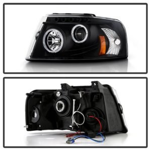 Ford Expedition 03-06 Projector Headlights - Black - Image 2
