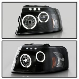 Ford Expedition 03-06 Projector Headlights - Black - Image 9