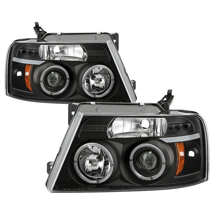 Ford F150 04-08 Projector Headlights- Black