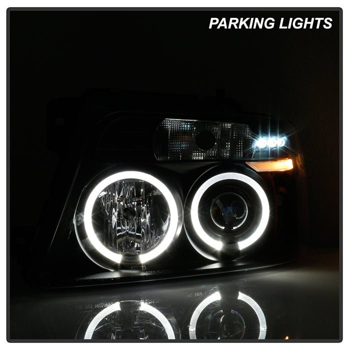 Ford F150 04-08 Projector Headlights- Black