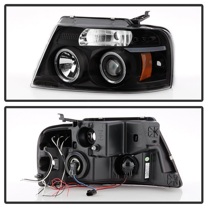 Ford F150 04-08 Projector Headlights- Black