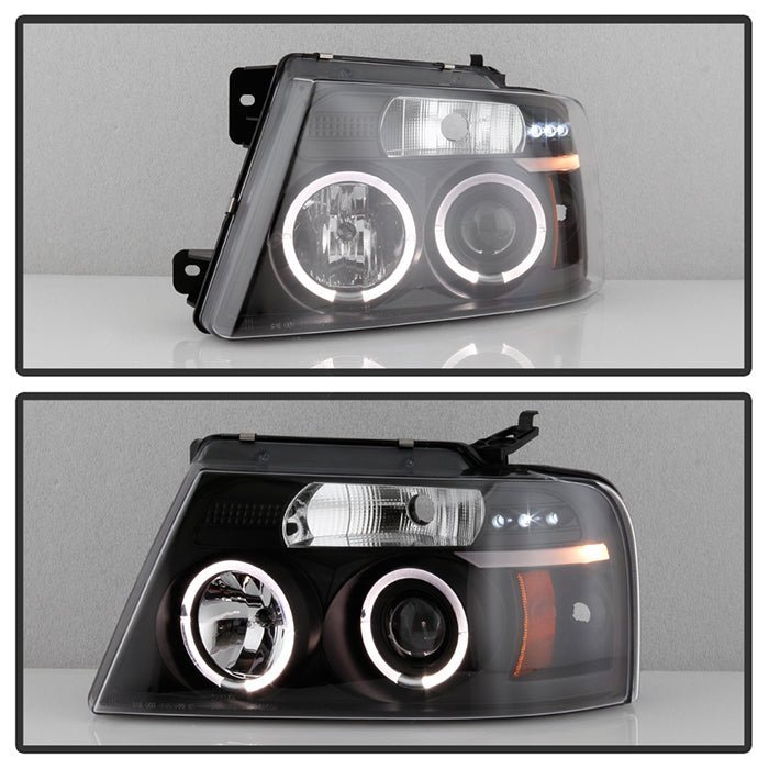 Ford F150 04-08 Projector Headlights- Black