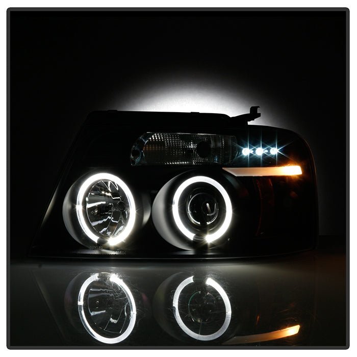 Ford F150 04-08 Projector Headlights- Black