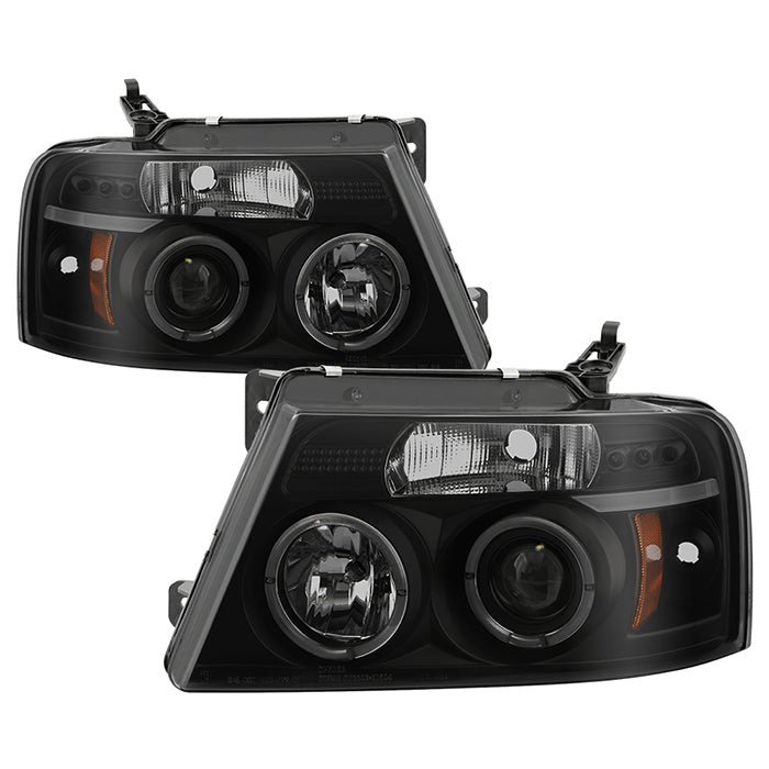 Ford F150 04-08 Projector Headlights - Black Smoke