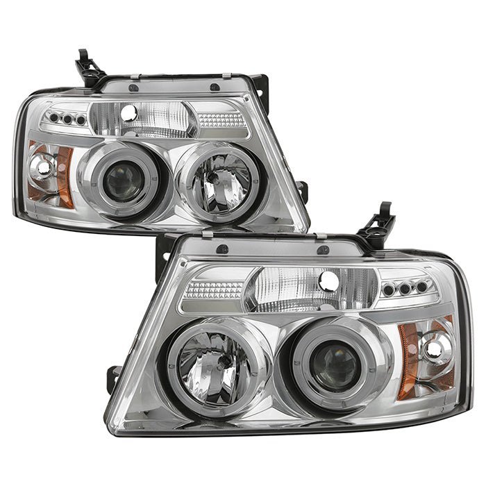 Ford F150 04-08 Projector Headlights- Chrome