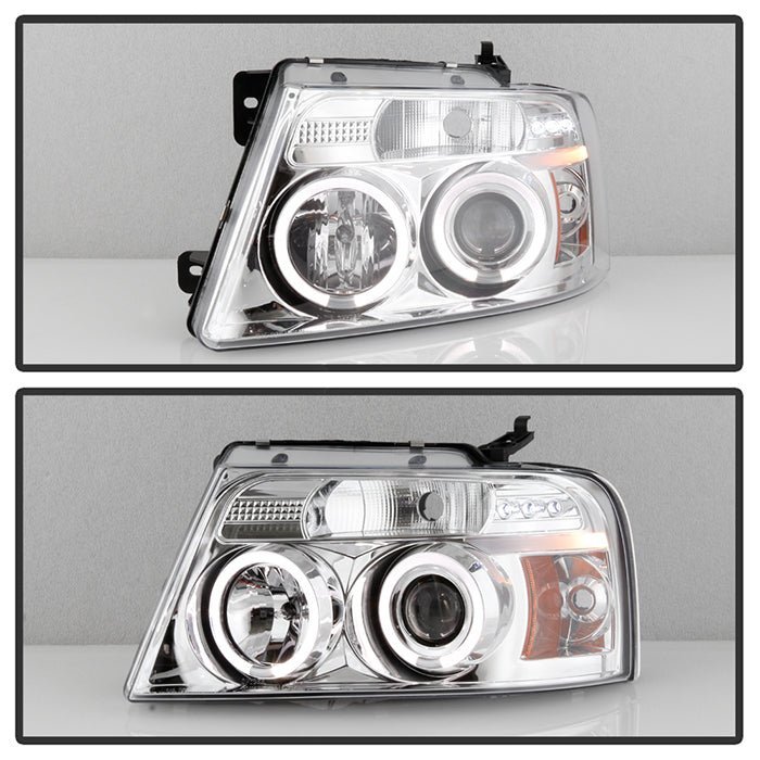 Ford F150 04-08 Projector Headlights- Chrome