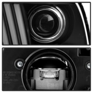Ford Mustang 2005-2008 Equipped Headlights - Black - Image 3