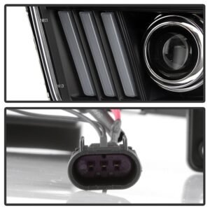 Ford Mustang 2005-2008 Equipped Headlights - Black - Image 4