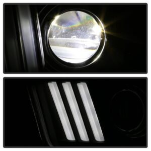 Ford Mustang 2005-2008 Equipped Headlights - Black - Image 8
