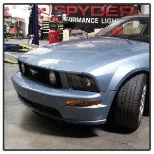 Ford Mustang 2005-2008 Projector Headlights - DRL LED - Black - Image 4
