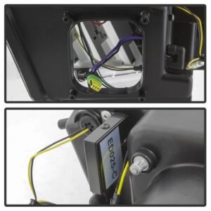 Ford Mustang 2013-2014 Projector Headlights - Sequential Turn Signal - Black - Image 4