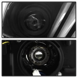 Ford Mustang 2010-2014 Projector Headlights - LED Sequential Turn Signals - Black - Image 4
