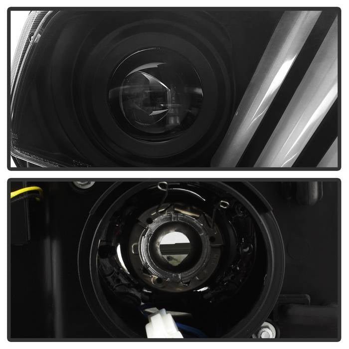 Ford Mustang 2010-2014 Projector Headlights - LED Sequential Turn Signals - Black