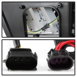 Ford Mustang 2010-2014 Projector Headlights - LED Sequential Turn Signals - Black - Image 5