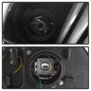 Ford Mustang 2010-2012 Projector Headlights - LED Sequential Turn Signals - Black - Image 3
