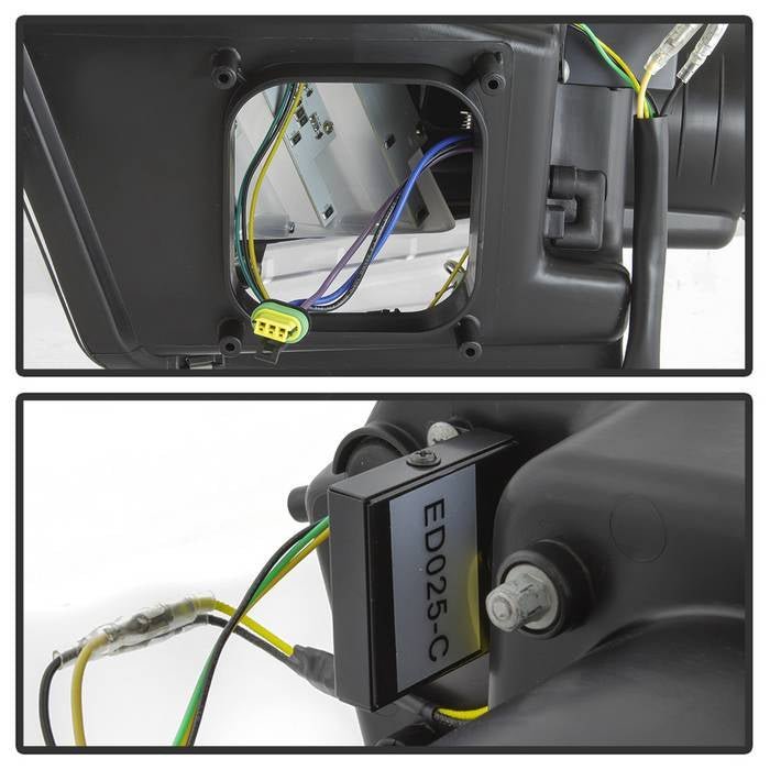 Ford Mustang 2010-2012 Projector Headlights - LED Sequential Turn Signals - Black