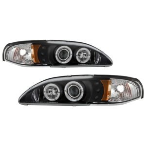 Ford Mustang 94-98 Projector Headlights - Black - Image 1