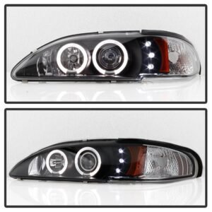 Ford Mustang 94-98 Projector Headlights - Black - Image 7