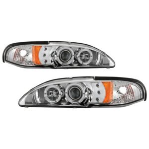 Ford Mustang 94-98 Projector Headlights - Chrome - Image 1