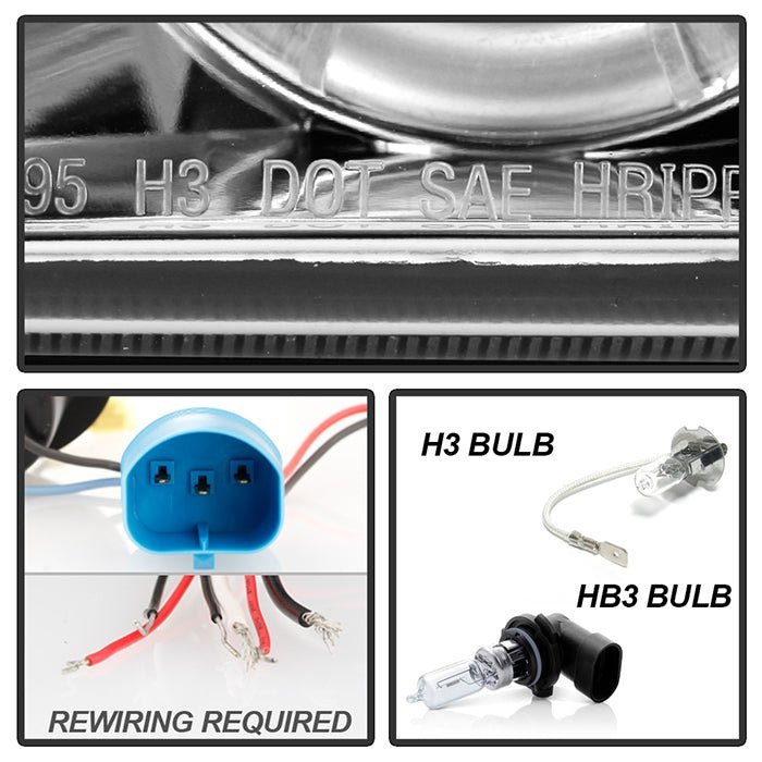 Ford Mustang 94-98 Projector Headlights - Chrome