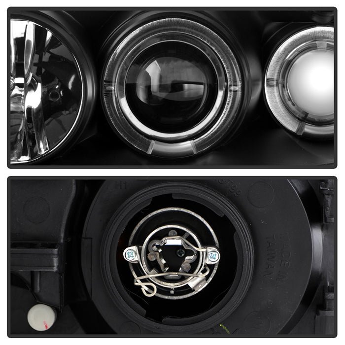 Ford Mustang 99-04 Projector Headlights - LED Halo - Black